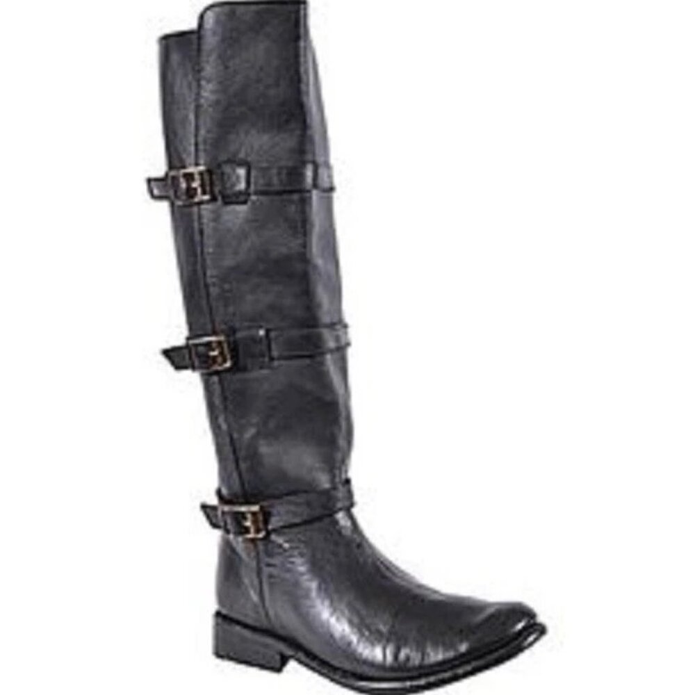 NEW Bed Stu Black Kitty Leather Riding Boots